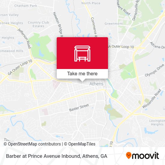 Mapa de Barber at Prince Avenue Inbound