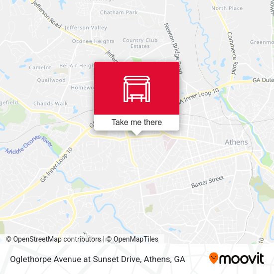 Oglethorpe Avenue at Sunset Drive map
