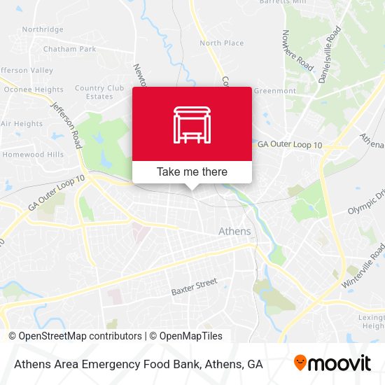 Athens Area Emergency Food Bank map