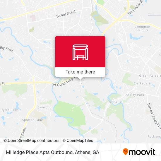 Mapa de Milledge Place Apts Outbound