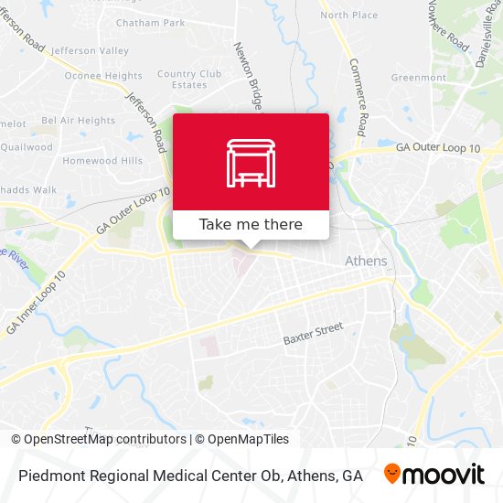 Piedmont Regional Medical Center Ob map