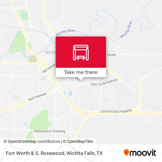 Mapa de Fort Worth & S. Rosewood