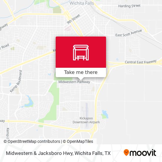 Midwestern & Jacksboro Hwy map