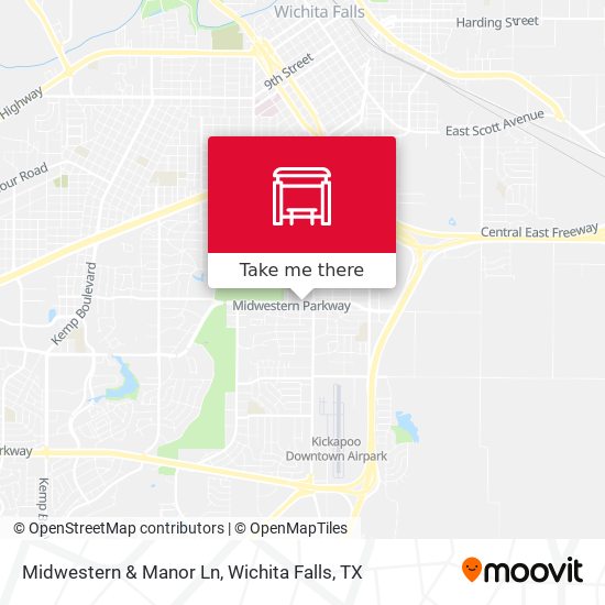 Midwestern & Manor Ln map