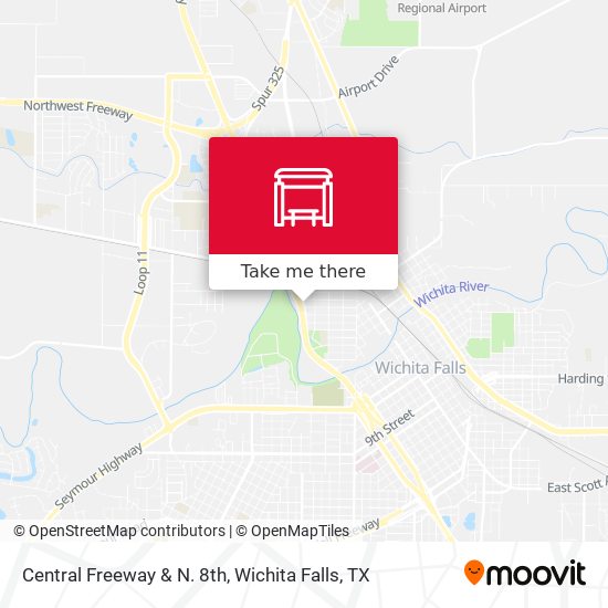 Mapa de Central Freeway & N. 8th