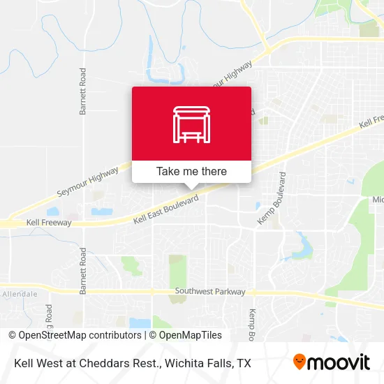 Kell West at Cheddars Rest. map