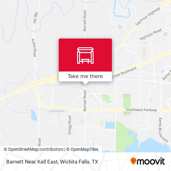 Barnett Near Kell East map