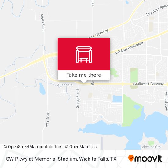 Mapa de SW Pkwy at Memorial Stadium