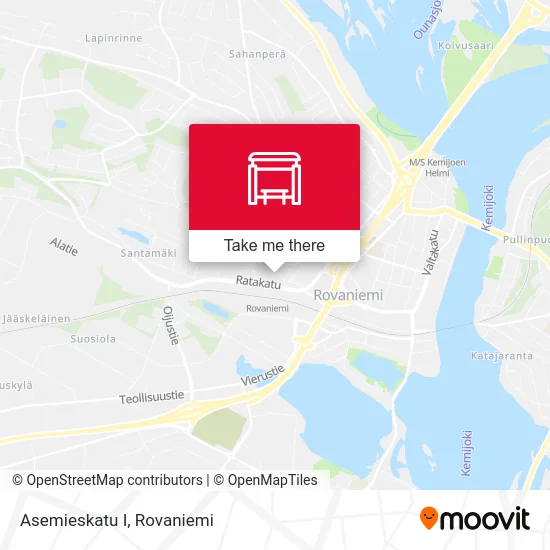 Asemieskatu East map