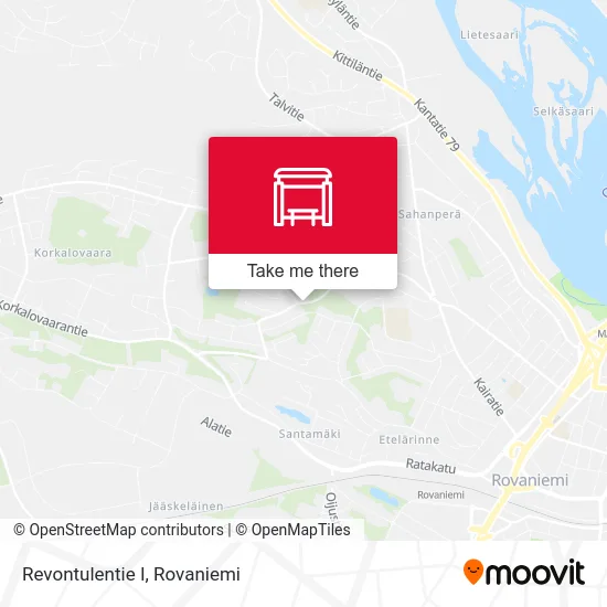 Revontulentie East map