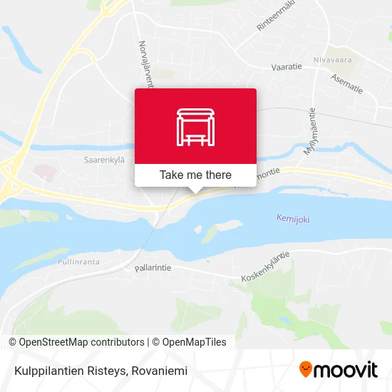 Kulppilantie Intersection map