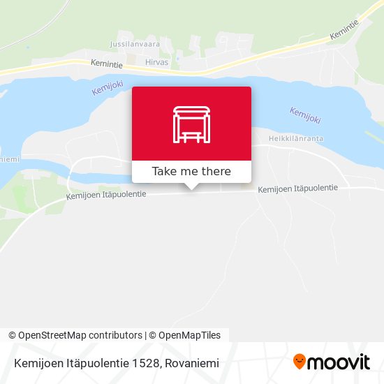 Kemijoen Itäpuolentie 1528 map
