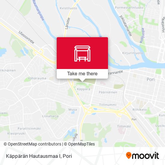 How to get to Käppärän Hautausmaa I in Pori by Bus?