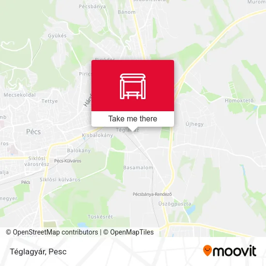 Téglagyár map