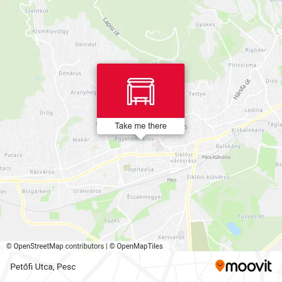 Petőfi Utca map