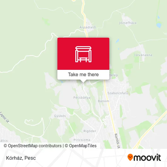 Kórház map