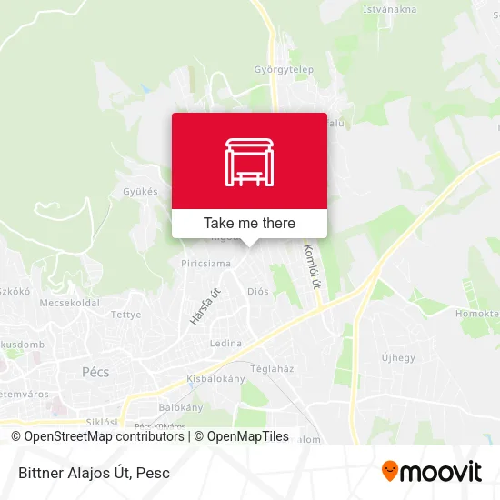 Bittner Alajos Út map