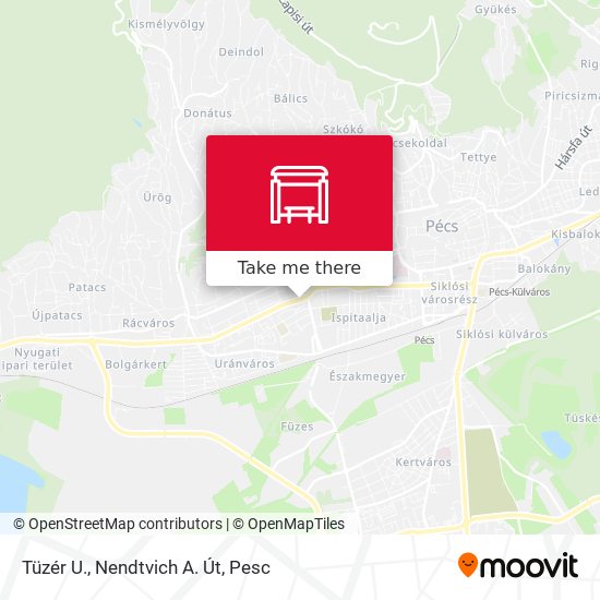 Tüzér U., Nendtvich A. Út map