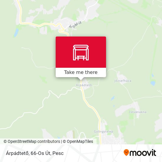 Árpádtető, 66-Os Út map