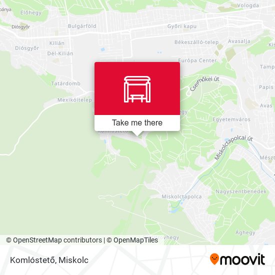 Komlóstető map