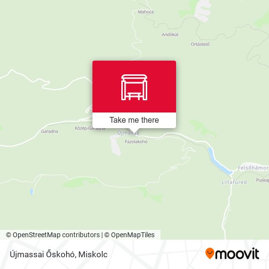 Újmassai Őskohó map