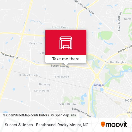 Sunset & Jones - Eastbound map