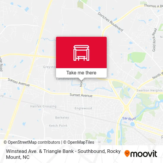 Winstead Ave. & Triangle Bank - Southbound map