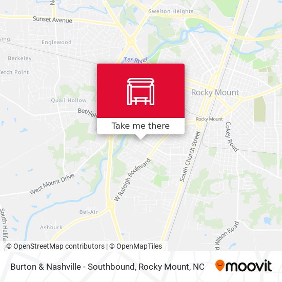 Mapa de Burton & Nashville - Southbound