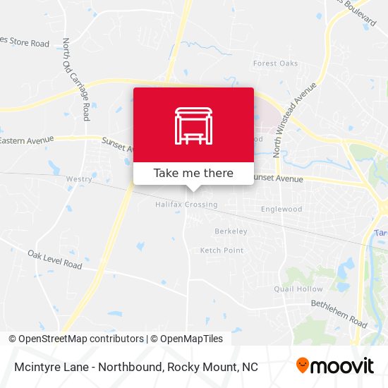 Mcintyre Lane - Northbound map
