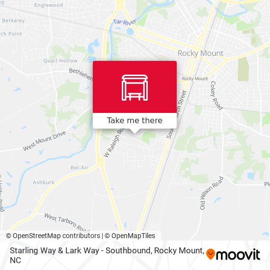 Mapa de Starling Way & Lark Way - Southbound