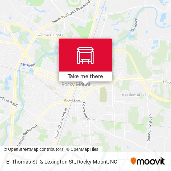 E. Thomas St. & Lexington St. map