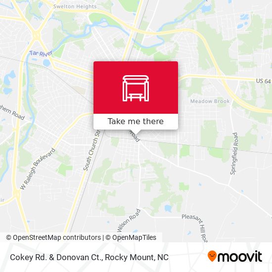 Cokey Rd. & Donovan Ct. map