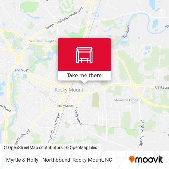 Myrtle & Holly - Northbound map