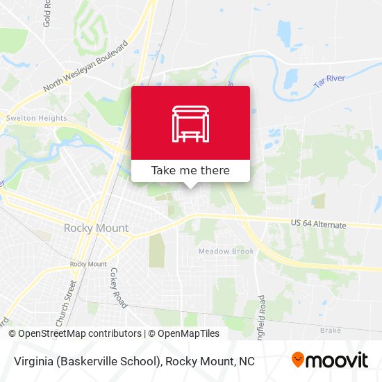 Virginia (Baskerville School) map