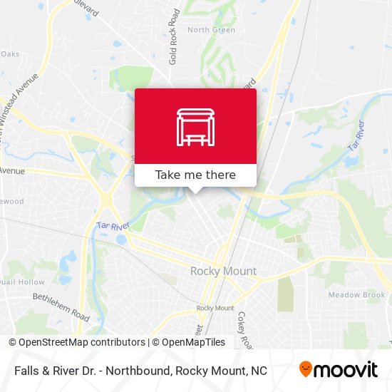 Falls & River Dr. - Northbound map
