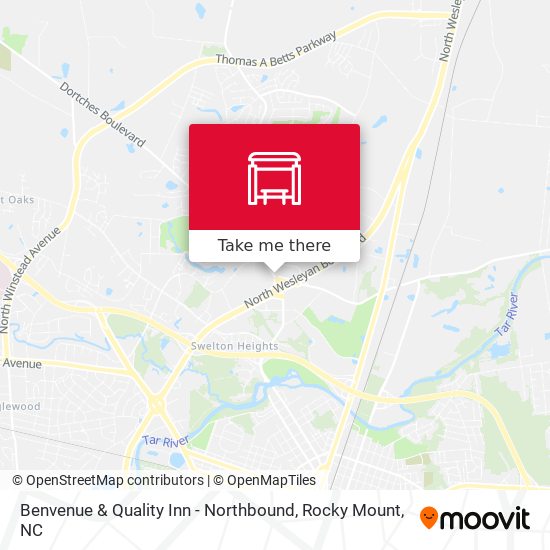 Benvenue & Quality Inn - Northbound map