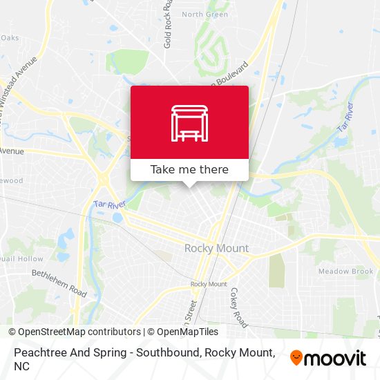 Peachtree And Spring - Southbound map