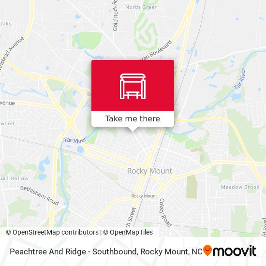 Peachtree And Ridge - Southbound map