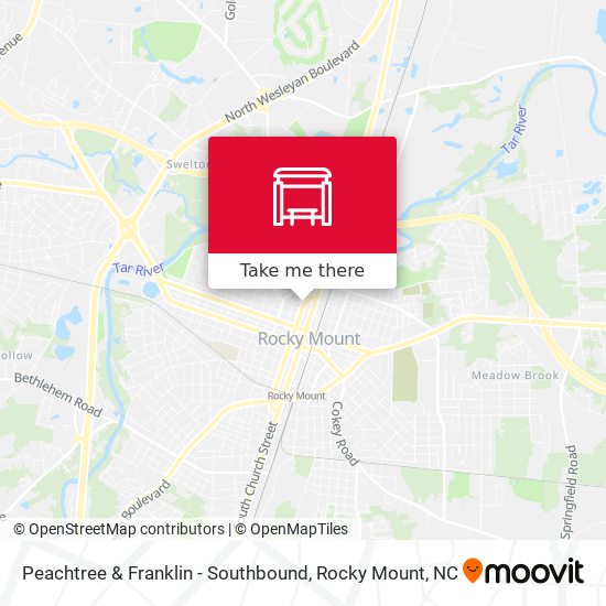 Peachtree & Franklin - Southbound map