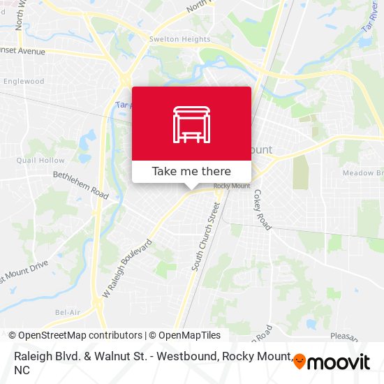 Raleigh Blvd. & Walnut St. - Westbound map
