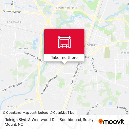 Raleigh Blvd. & Westwood Dr. - Southbound map