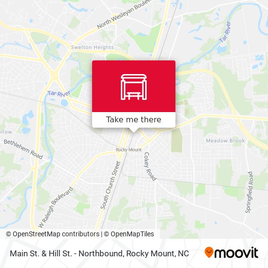 Main St. & Hill St. - Northbound map