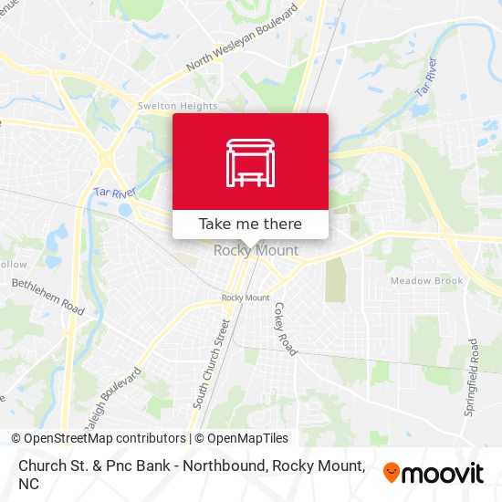 Mapa de Church St. & Pnc Bank - Northbound
