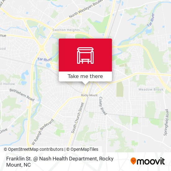 Franklin St. @ Nash Health Department map