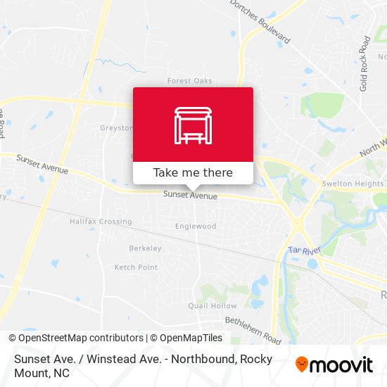 Sunset Ave. / Winstead Ave. - Northbound map