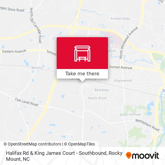 Mapa de Halifax Rd & King James Court - Southbound