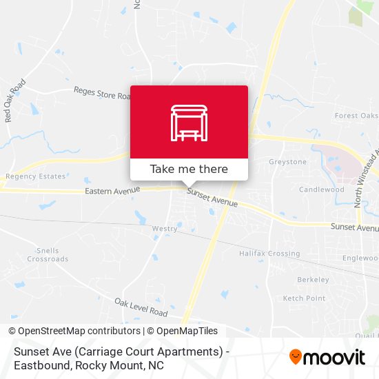 Sunset Ave (Carriage Court Apartments) - Eastbound map