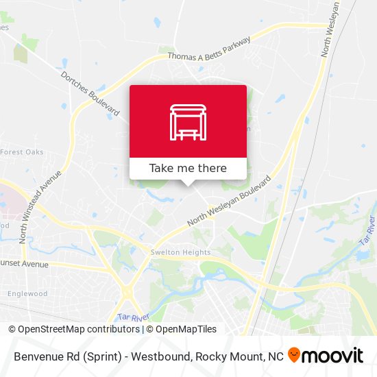 Benvenue Rd (Sprint) - Westbound map