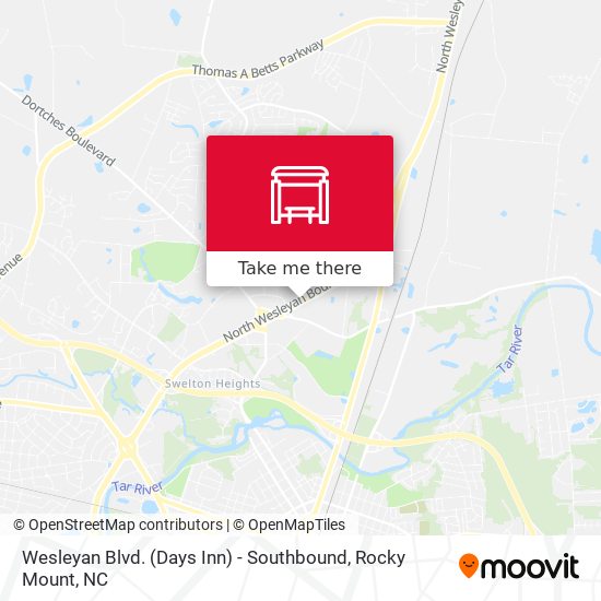 Wesleyan Blvd. (Days Inn) - Southbound map