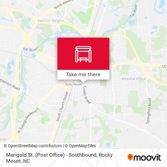 How to get to Marigold St. (Post Office) - Southbound in Rocky Mount by Bus?